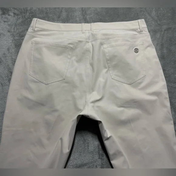 G/Fore 5 Pocket 4-Way Stretch Straight Leg Golf Pant Men's 38x28 Stone Beige